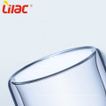 Tazas de doble pared de vidrio transparente de café / té lila 250ml / 350ml